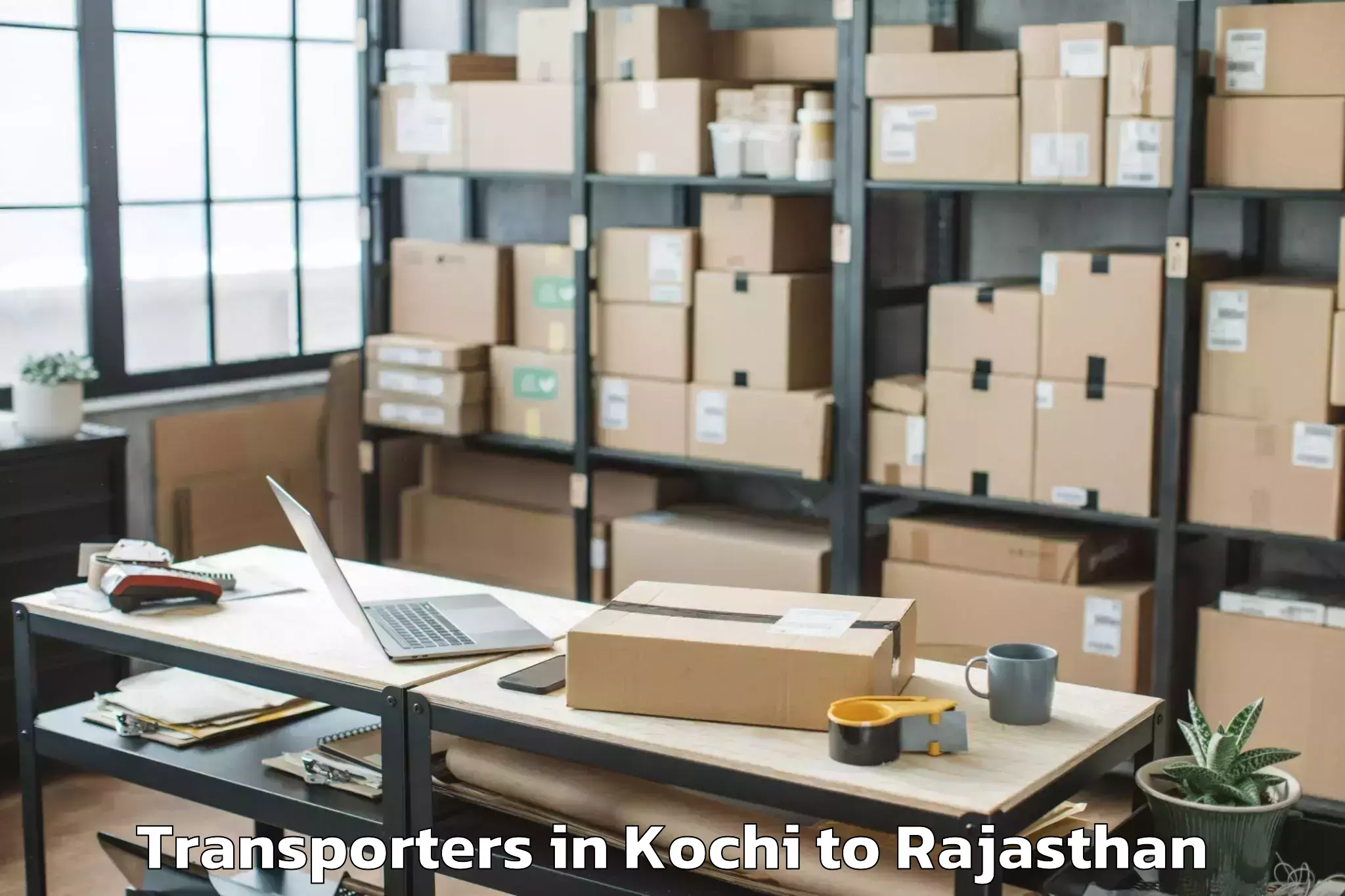 Book Kochi to Rajgarh Rajasthan Transporters Online